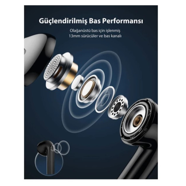 Taotronics Soundliberty 95 Cvc 8.0 Gürültü Engelleme Usb-C Şarj Ipx8 Hi-Fi Bluetooth 5.0 Tws Kulaklık - 4