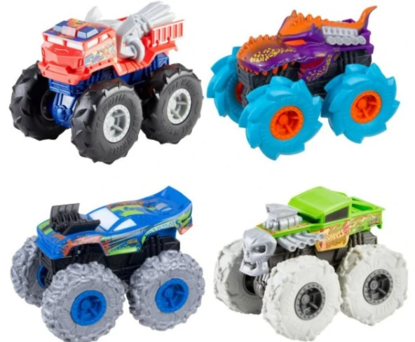 Mattel GVK37 Hot Wheels Monster Trucks Çek Bırak Arabalar