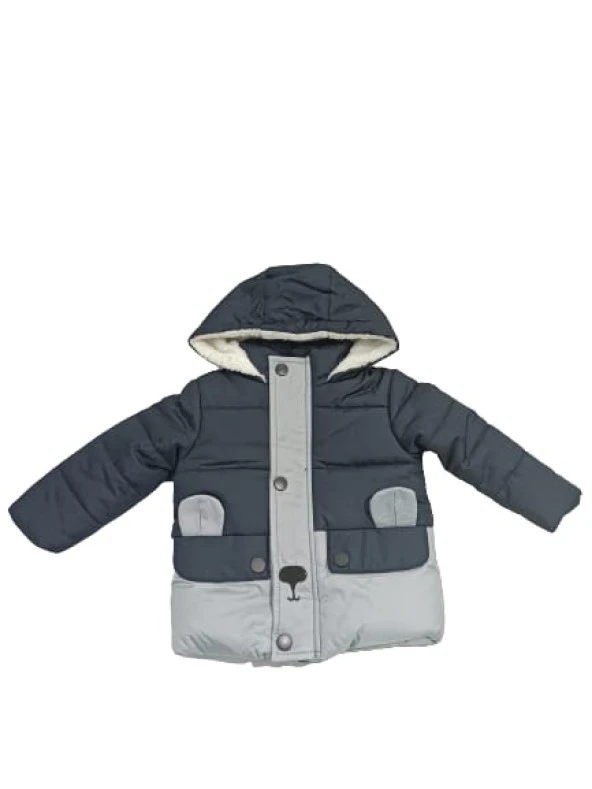 uğurböceğiçocuk Cool Pink 3288 İçi Kürklü Kapşonlu Aylık Erkek Mont - 2