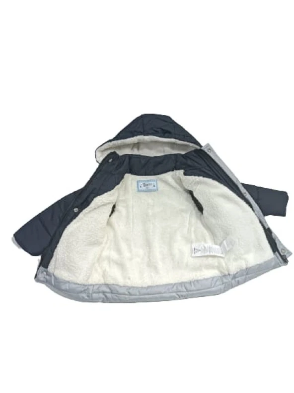 uğurböceğiçocuk Cool Pink 3288 İçi Kürklü Kapşonlu Aylık Erkek Mont - 3