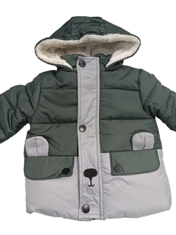 uğurböceğiçocuk Cool Pink 3288 İçi Kürklü Kapşonlu Aylık Erkek Mont - 7