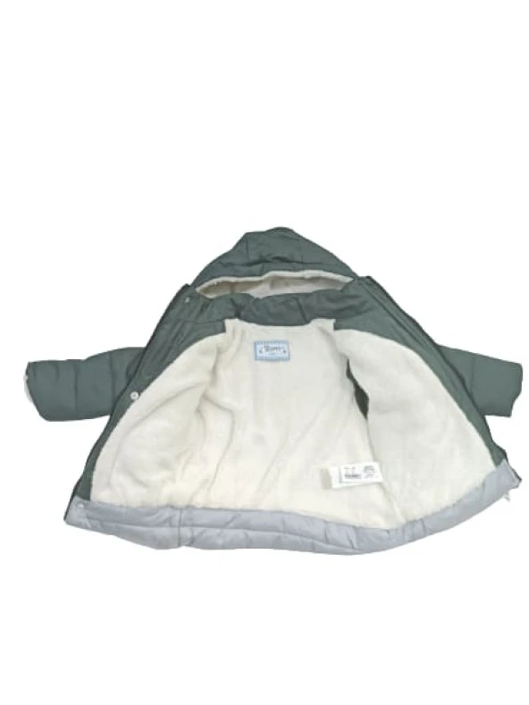 uğurböceğiçocuk Cool Pink 3288 İçi Kürklü Kapşonlu Aylık Erkek Mont - 9