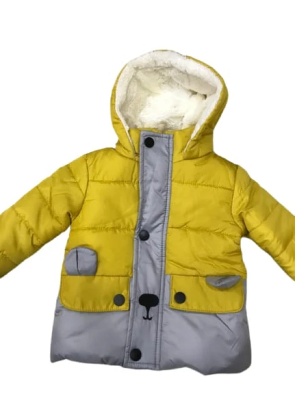 uğurböceğiçocuk Cool Pink 3288 İçi Kürklü Kapşonlu Aylık Erkek Mont - 10