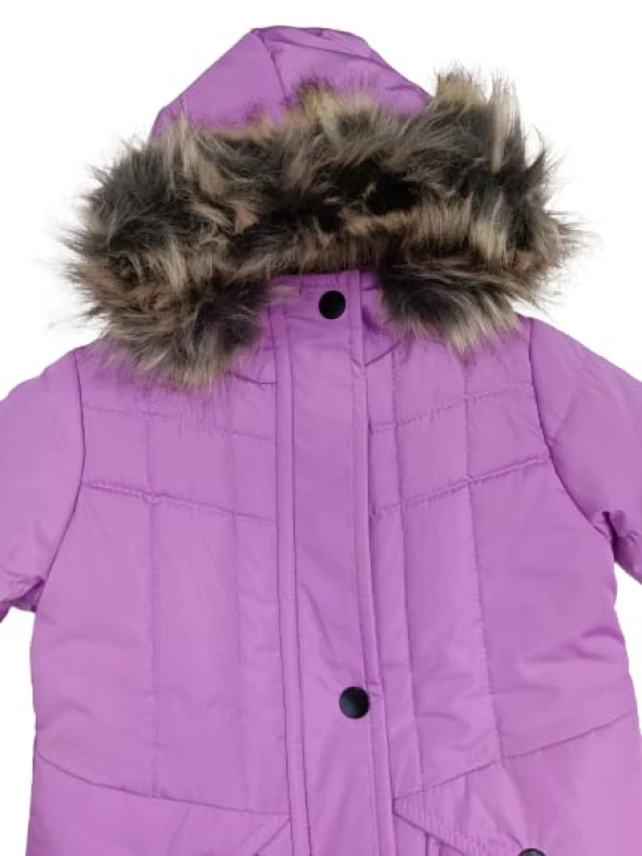 Cool Pink barış 3335 İçi Kürklü Kız Çocuk Kapşonlu  Mont - 5