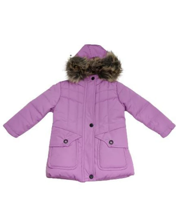Cool Pink barış 3335 İçi Kürklü Kız Çocuk Kapşonlu  Mont - 9