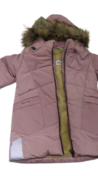 uğurböceğiçocuk Cool Pink 4045 Kız Çocuk Kapşonlu Kürklü Mont - 5
