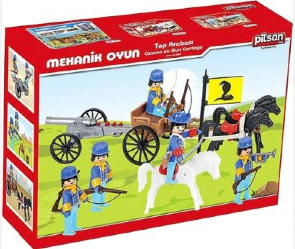 Pilsan 04-004 Mini Mekanik Serisi 4 Top Arabası