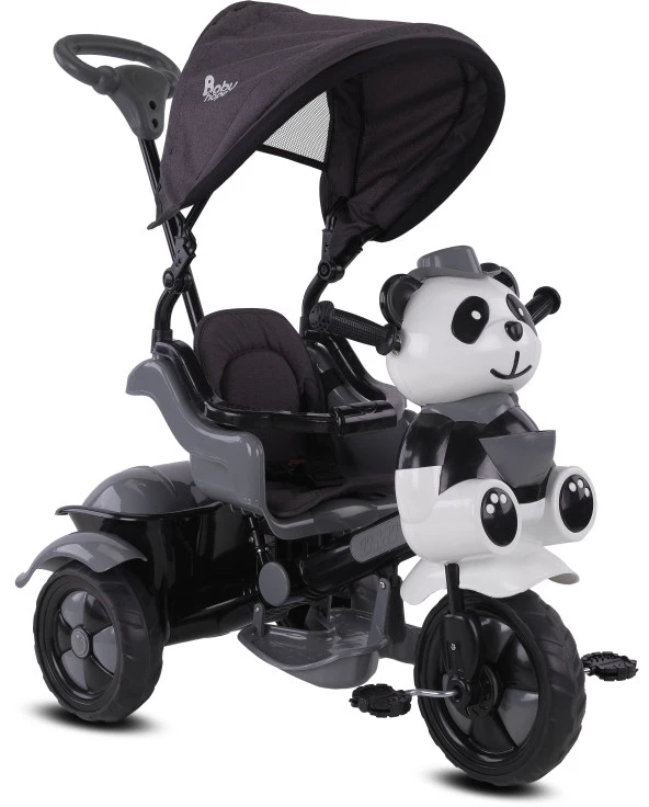 Babyhope 0127A Lüx Little Panda Ebeveyn Kontrollü Tenteli Müzikli Tricycle Üç Teker Bisiklet
