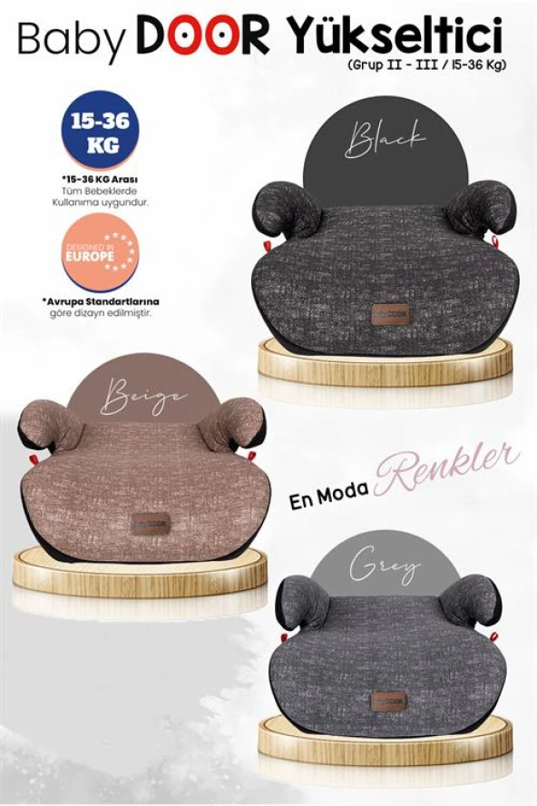 Babydoor Motto 15-36 KG Yükseltici Oto Koltuğu Ultra Comfort Yükseltici - Siyah - 4