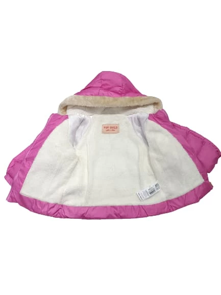 uğurböceğiçocuk Cool Pink 3152 İçi Kürklü Aylık Kız Çocuk bebek Mont kapşunlu mont - 6