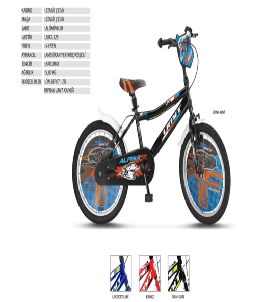 Ümit Bisiklet 2047 Alpina-M-BMX-V 20 Jant Erkek  Çocuk Bisiklet - 3