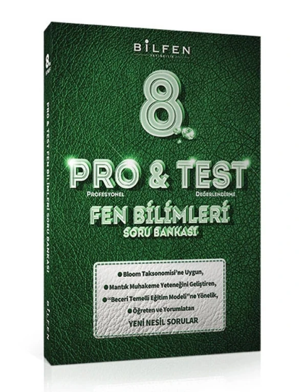 BİLFEN PRO&TEST 8. Sınıf Türkçe - Matematik ve Fen Bilimleri ve İnkilap Soru Bankası ( 4 Kitap) - Resim 4