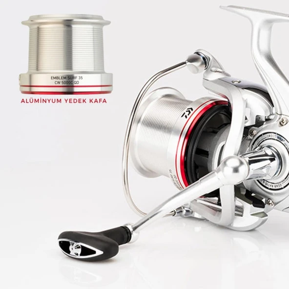 Daiwa Emblem 18 35 4000 SCW QD Surf Olta Makinesi - Resim 4