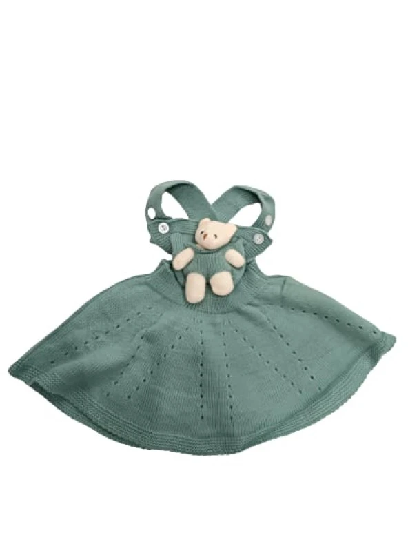 Günay Baby 6022 Etekli Kız Salopet Ayıcıklı Elbise