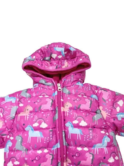 uğurböceğiçocuk Crsıpy Unicorn Desenli Kız Çocuk Mont 23483 - 6