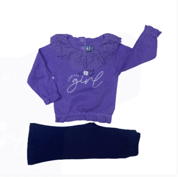 Nazar Baby 23647 Girls Baskılı 2'li Kız Takım - 7