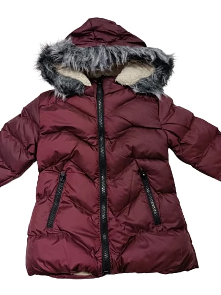 uğurböceğiçocuk Bygazi Bel Büzgülü Şapka Kürklü 9-12 Yaş   Kız  Mont 5011 - 10