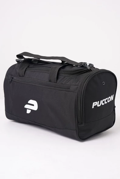 Puccon Siyah Ayakkabı Bölmeli Omuz Askılı Spor, Fitness ve Seyahat Çantası - 4