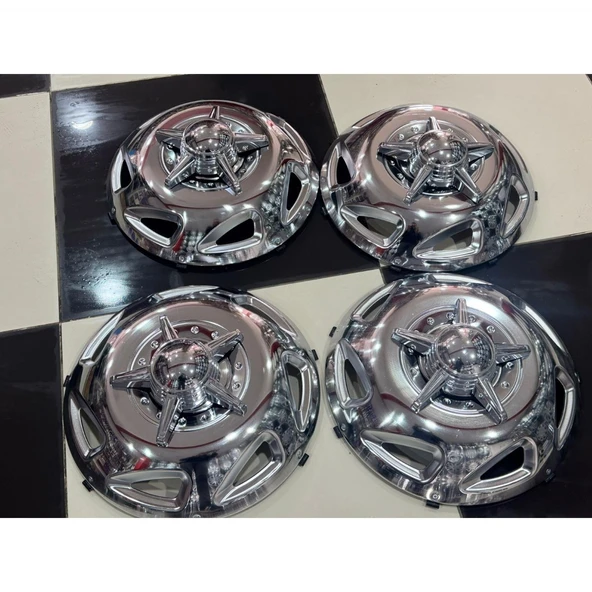 MERCEDES-BENZ SPRİNTER 16 İNÇ KROM ÖN-ARKA JANT KAPAĞI 4 ADET KAPAK 4 ADET 5 KOLLU APARATI - Resim 8