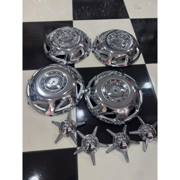 RENAULT MASTER 16 İNÇ KROM ÖN-ARKA JANT KAPAĞI 4 ADET KAPAK 4 ADET 5 KOLLU APARATI - Resim 8