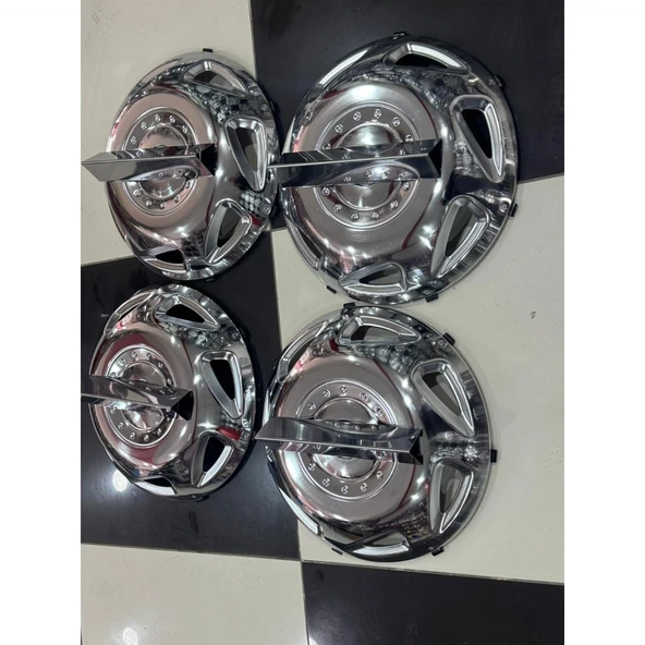 RENAULT MASTER 16 KROM İNÇ ÖN-ARKA JANT KAPAĞI 4 ADET KAPAK 4 ADET ÜÇGEN PRİZMA APARATI - 5