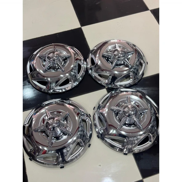 RENAULT MASTER 16 İNÇ KROM ÖN-ARKA JANT KAPAĞI 4 ADET KAPAK 4 ADET 5 KOLLU APARATI - Resim 3