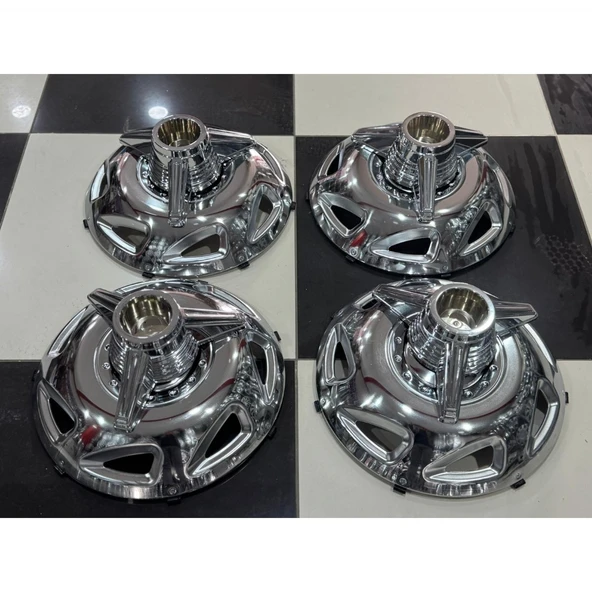 MERCEDES-BENZ SPRİNTER 16 İNÇ KROM ÖN-ARKA JANT KAPAĞI 4 ADET KAPAK 4 ADET 3 KOLLU APARAT - 2