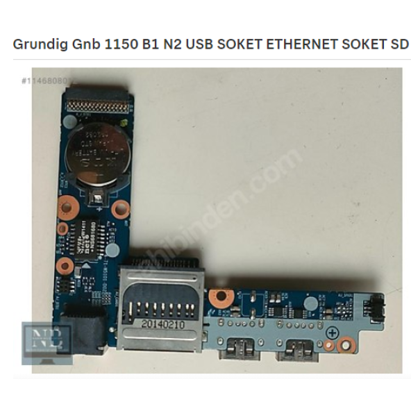 Grundig Gnb 1150 B1 N2 USB SOKET ETHERNET SOKET SD KART SOKET