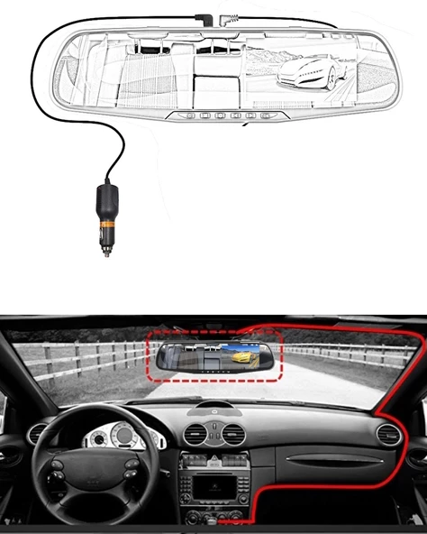 Concord Araç İçi Kamera İçin Çakmaklık Adaptörü 12-24V / 5V Mini USB 2A - 4
