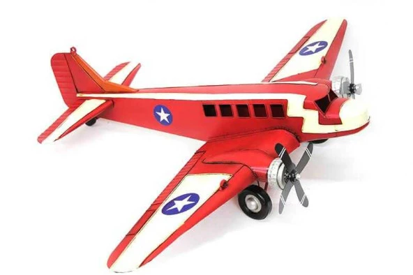 Dekoratif Metal Uçak Vintage Dekoratif Hediyelik Savaş Uçağı