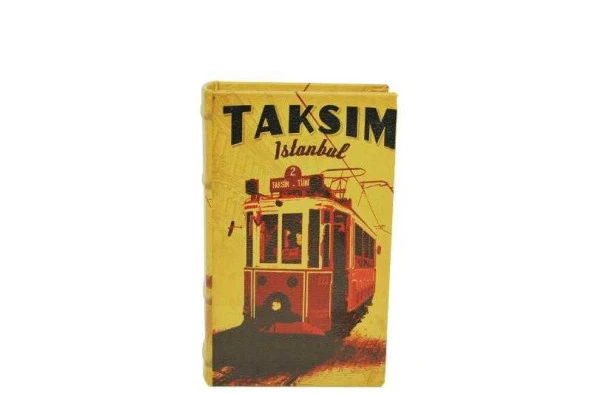 Kutu Kitap Taksim Ahşap Suni Deri Kaplı Dekoratif Hediyelik