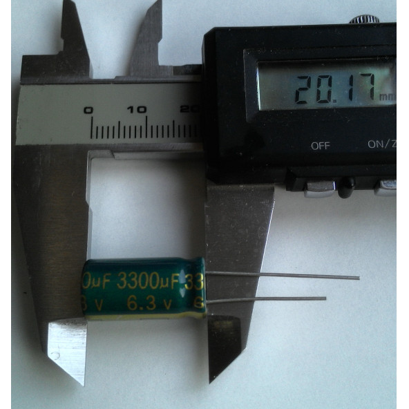 10 adet 3300Uf 6.3V (10X20Mm) Elektrolitik Kondansatör Low ESR - Resim 3