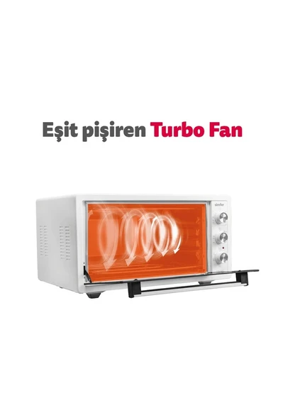 Simfer 4502 45 lt Beyaz Midi Fırın - 3