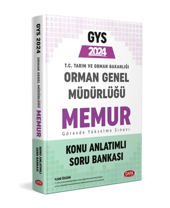 Data GYS 2024 Orman Genel Müdürlüğü Memur GYS Konu Anlatımlı Soru Bankası Data Yayınları