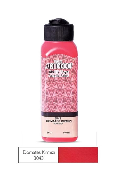 Artdeco Akrilik Boya 500 Ml Domates Kırmızısı 3043 - 1