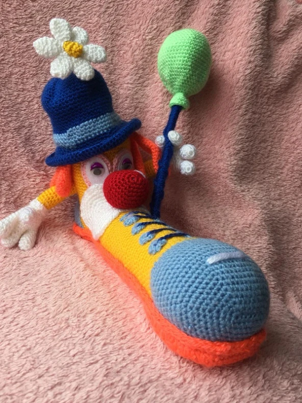 Palyaço Kalemlik Amigurumi Organik Oyuncak - 1