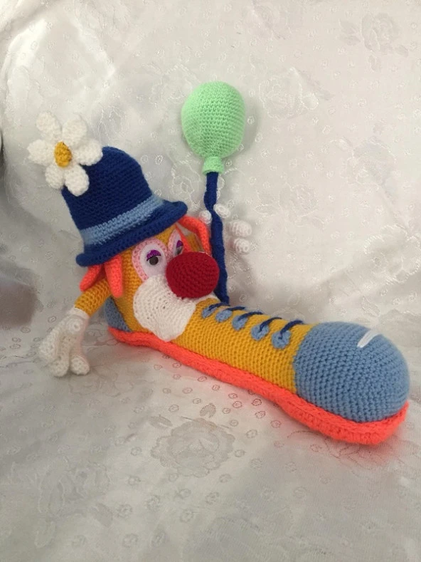 Palyaço Kalemlik Amigurumi Organik Oyuncak - 3