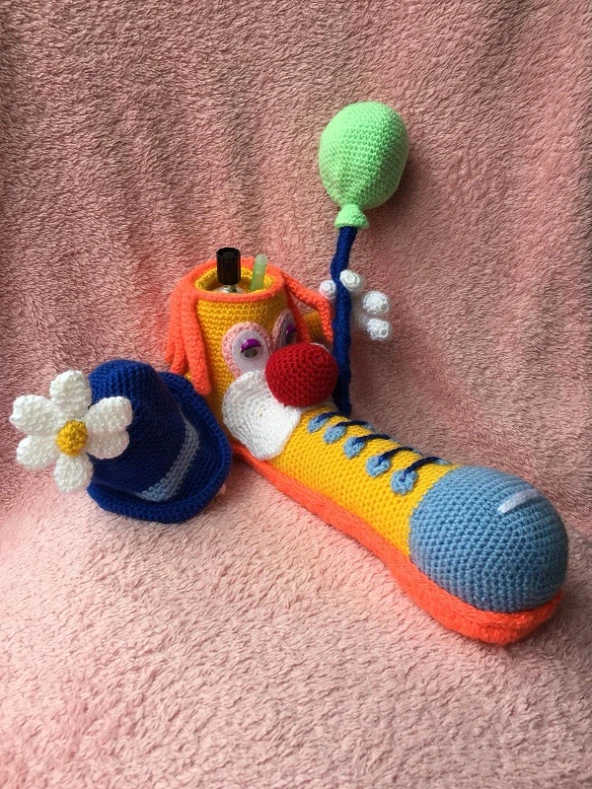 Palyaço Kalemlik Amigurumi Organik Oyuncak - 4