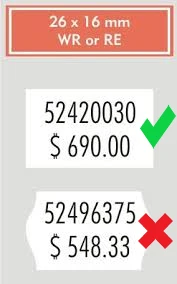 26x16mm Çift Satırlı (Blitz,Open,Jolly,Sky) DİKDÖRTGEN Fiyatlama Etiketi - Resim 2