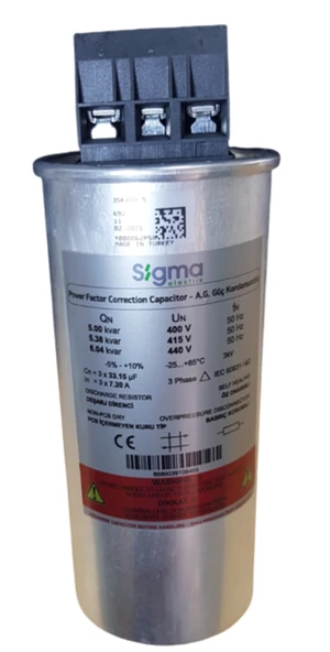 5Kvar/400V TÜP KONDANSATÖR SİGMA - 1