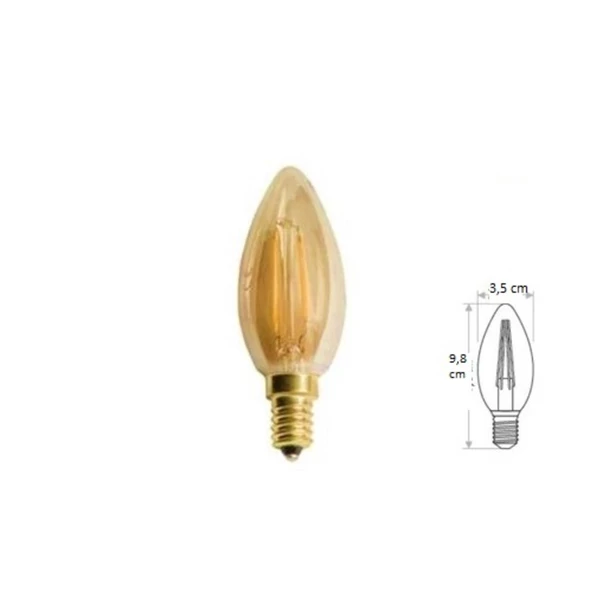 CT-4280 4W E14 AMBER RUSTİK LED AMPUL CATA