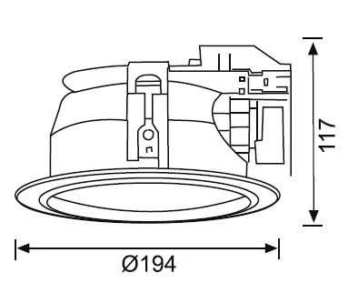 JD530 6İNÇ YATAY CAMLI S/NİKEL SPOT (AMPULSUZ) JUPITER - 2