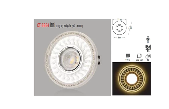 CT-6664 İNCİ CAM SPOT (AMPULSUZ) CATA