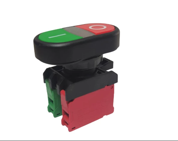 SW-AL7425 22MM PLASTİK İŞARETLİ İKİZ BUTON (1NO/1NC) MUTLUSAN