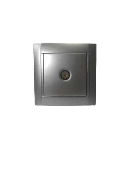 TV PRİZİ SONLU METALİK GÜMÜŞ SIMON