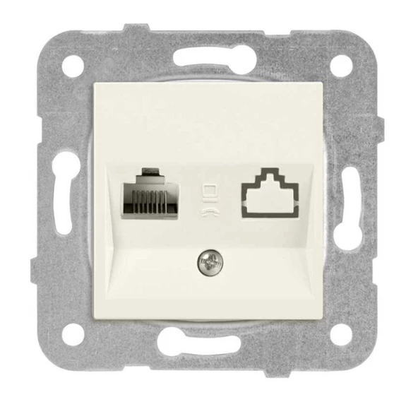 KARRE KREM 1RJ45 DATA PRİZİ VİKO