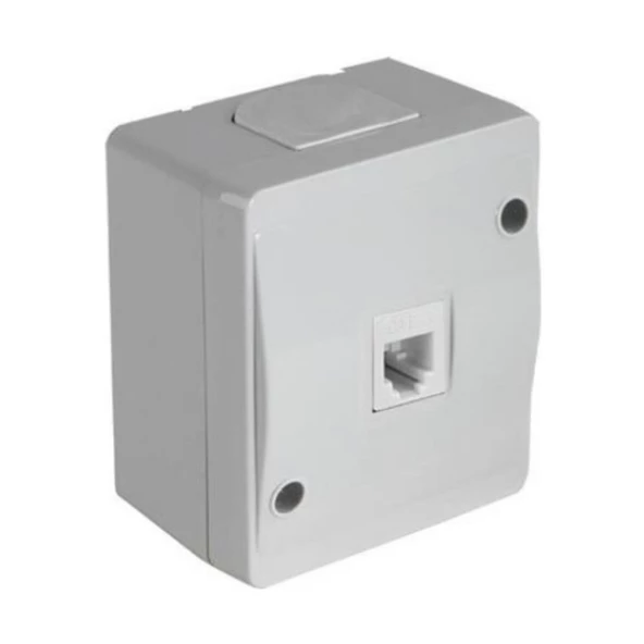 NEMLİYER 1RJ12 TELEFON PRİZİ GRİ (10ADET) MUTLUSAN