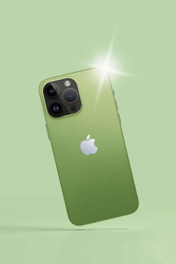 Yeşil iPhone 14 Pro Max Kaplama Arka Ve Yan Full Kaplayan Koruyucu Body Hydrogel Kaplama