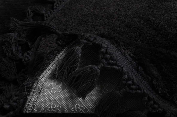 My Evilla Modern Dekoratif Kaymaz Taban Rabbit Oval Örgü Saçaklı - 5