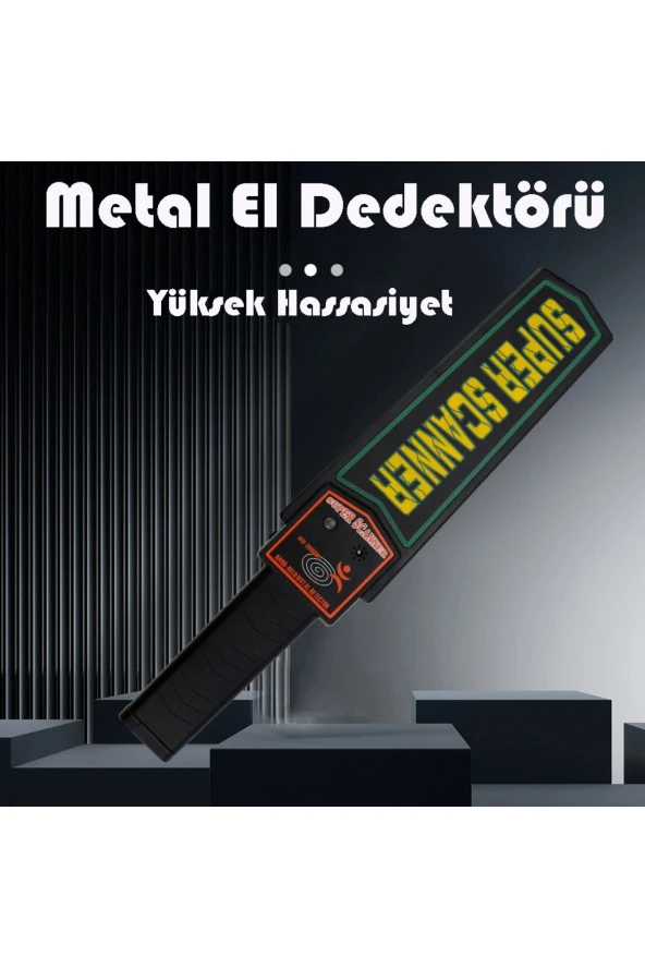 TechTic Metal Üst Arama El Dedektörü Güvenlik Havaalanı Okul - 2